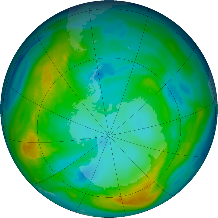 Antarctic ozone map for 08 May 1980